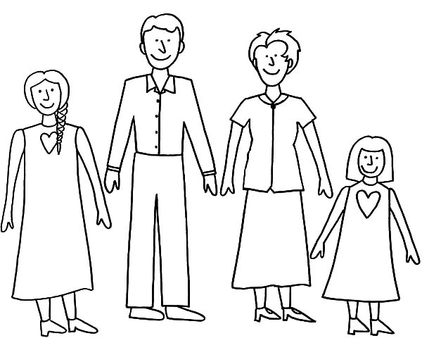 600x480 Simple Joint Family Coloring Pages Batch Coloring