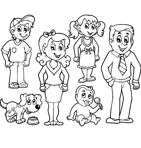 600x630 Coloring Pages For Family Coloring Pages Of Family Members