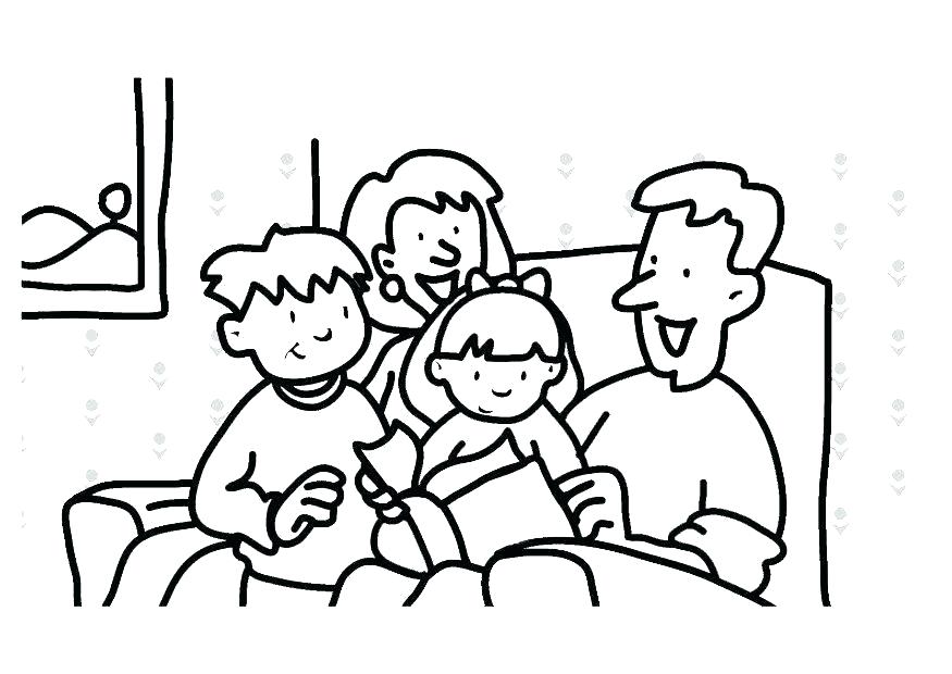 875x620 Coloring Pages Family Family Standing In Front Of A Temple Free
