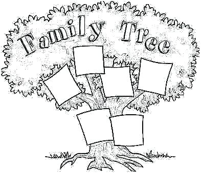 393x369 Simple Coloring Page Family Tree Coloring Page Family Tree