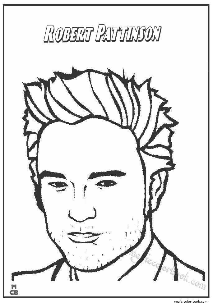 685x975 Famous People Coloring Pages Robert Pattinson