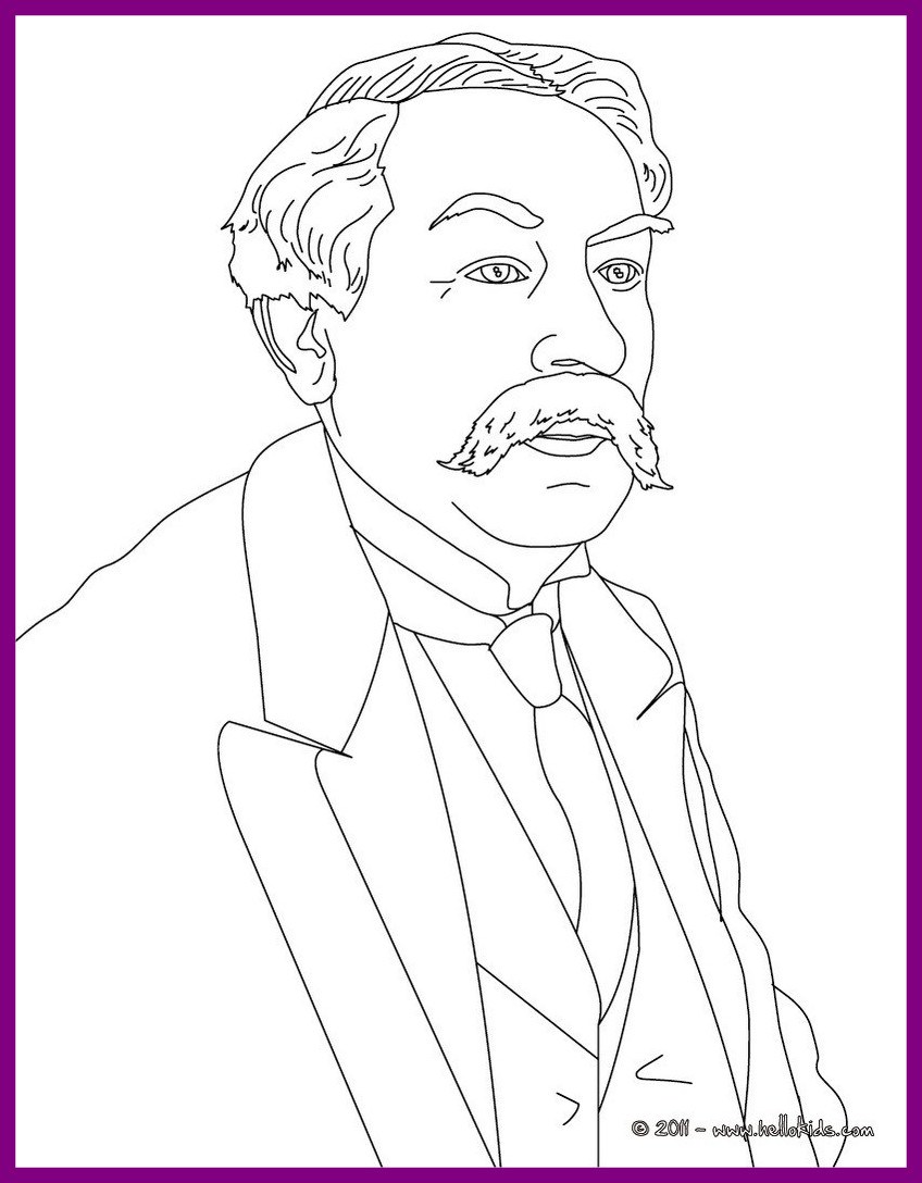 848x1088 Fascinating Famous French People Coloring Pages Printable