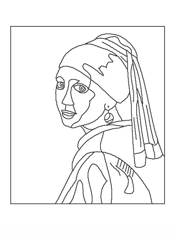 600x800 Famous Paintings Coloring Pages