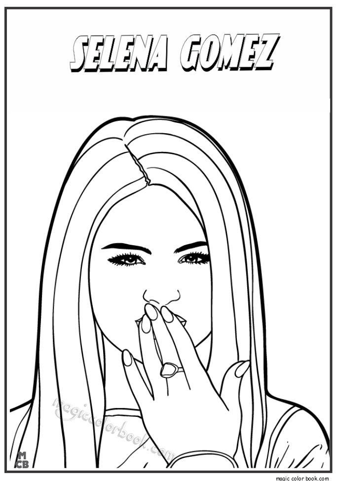 685x975 Famous People Coloring Pages Selena Gomez