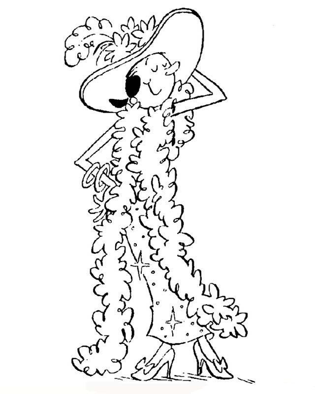 640x800 Olive In Fancy Dress Coloring Page Cartoon Pages