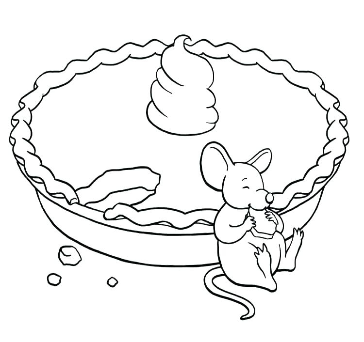 750x706 Pie Coloring Pages Simple Fancy Nancy Coloring Pages Mouse Eating