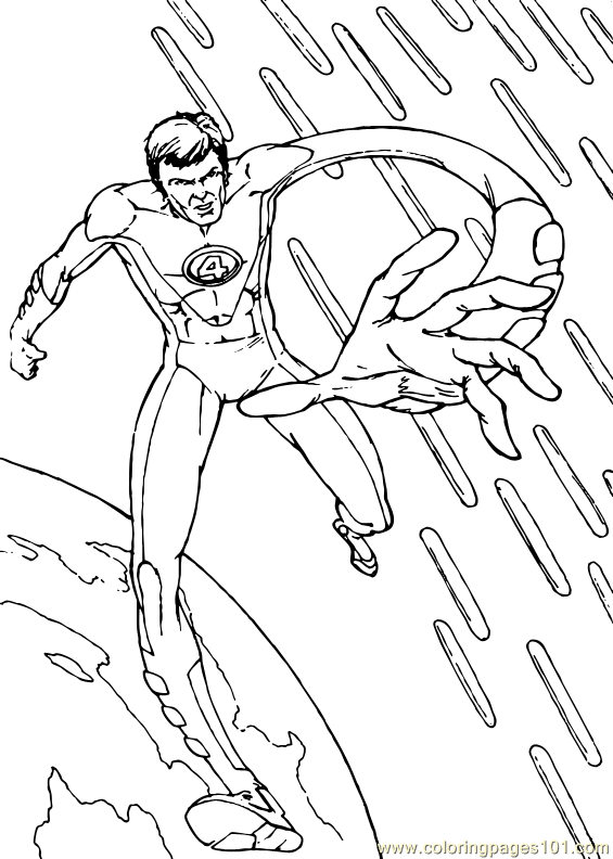 565x792 Fantastic Four Coloring Page