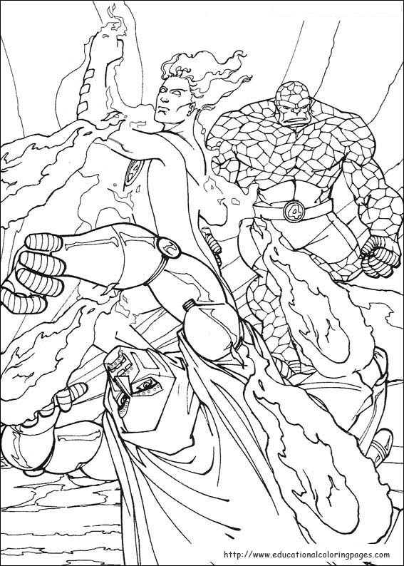 567x794 Fantastic Four Coloring Pages