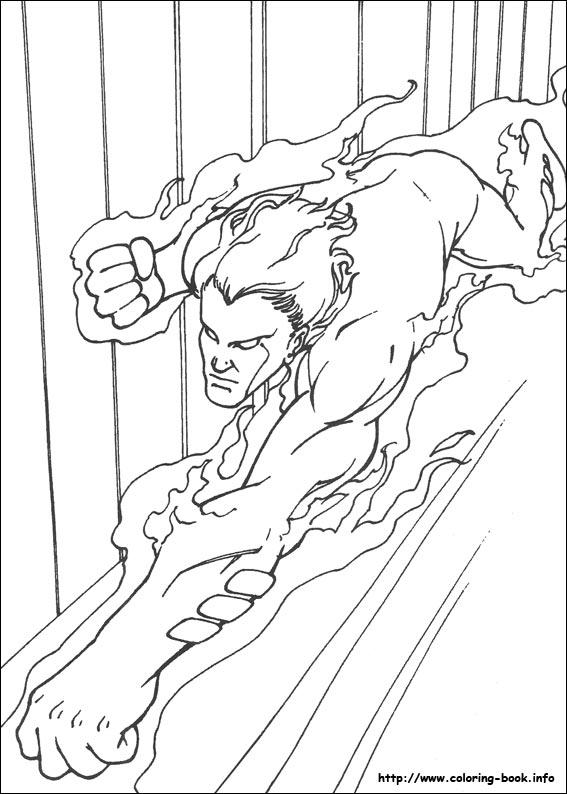 567x794 Fantastic Four Coloring Picture