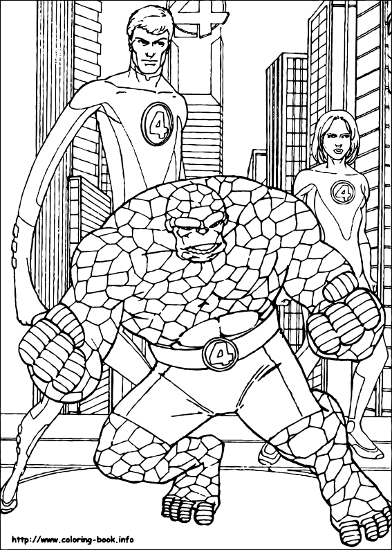 567x794 Fantastic Four Coloring Pages