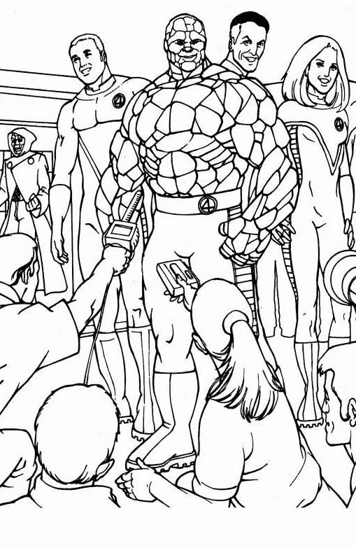 509x783 Top Fantastic Four Coloring Pages For Your Little Ones Adult