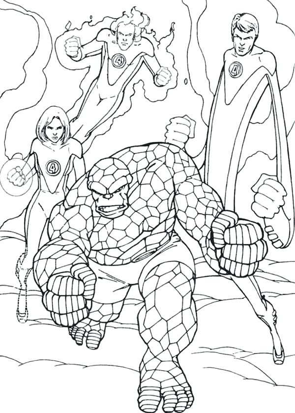 600x840 Fantastic Four Coloring Pages Fantastic Four Coloring Pages
