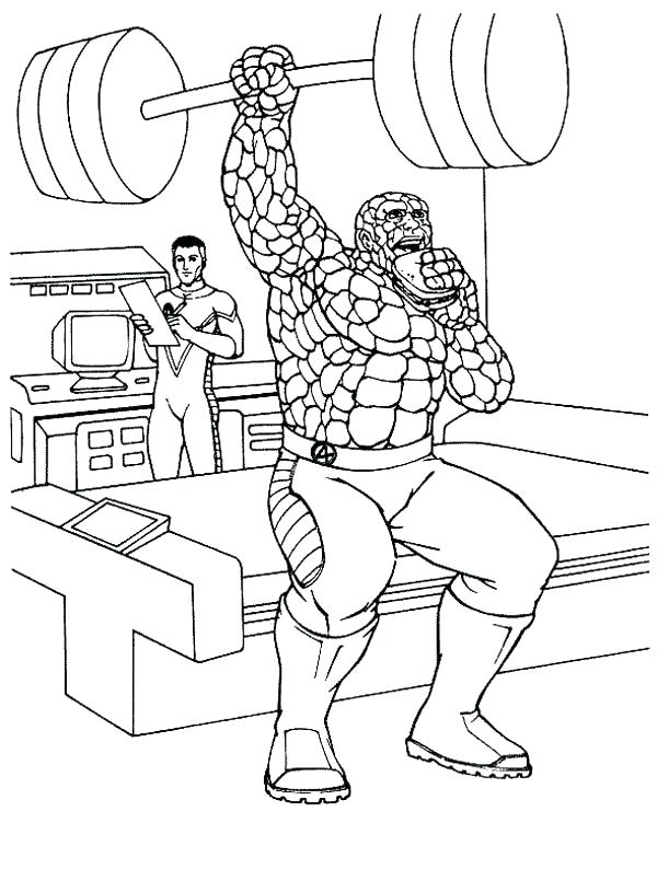 600x794 Fantastic Four Coloring Pages Fantastic Four Thing Is In Training