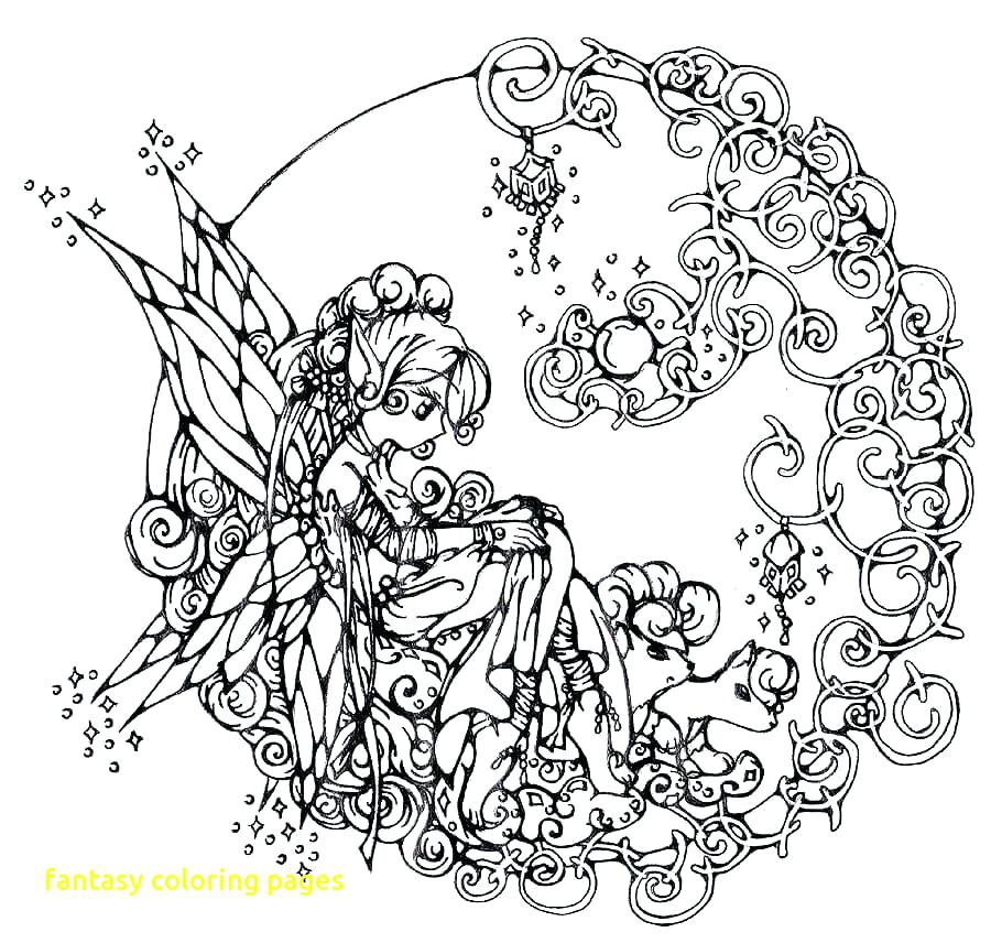 900x856 Fantasy Coloring Books