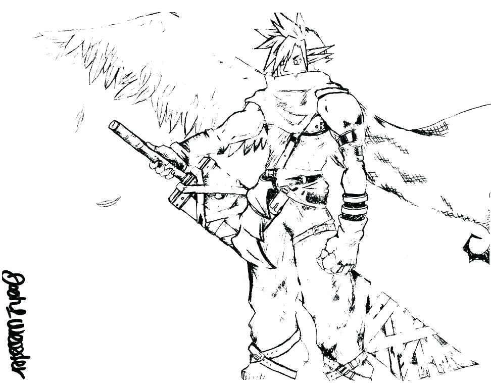 972x758 Final Fantasy Coloring Pages
