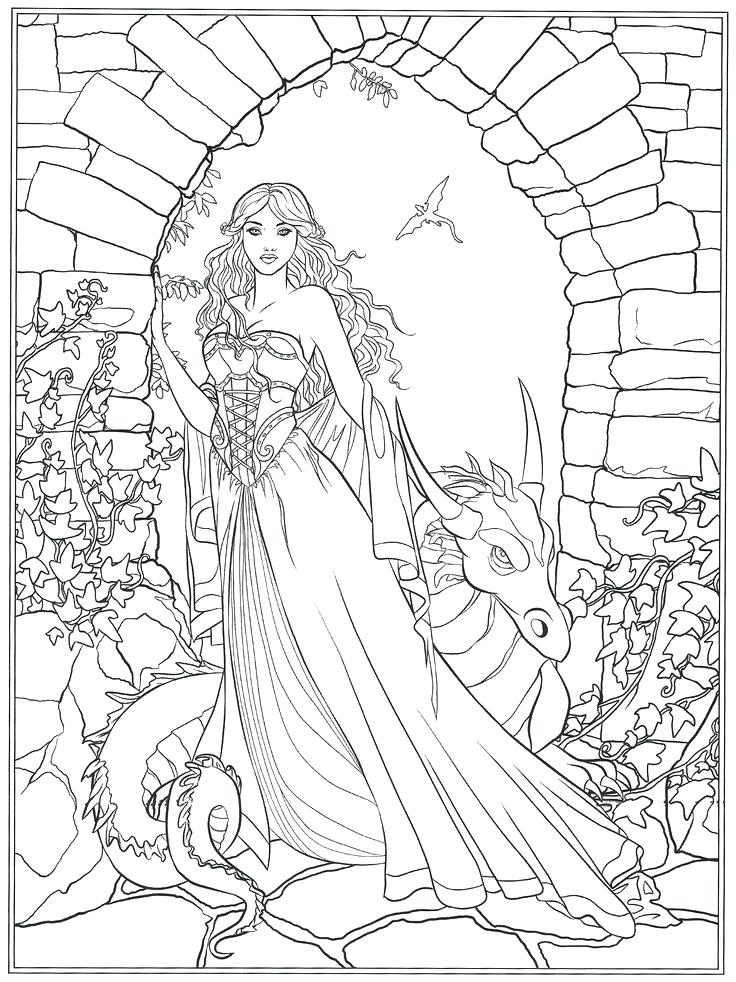 736x982 Coloring Pages Fantasy Fantasy Coloring Pages For Adults Dark