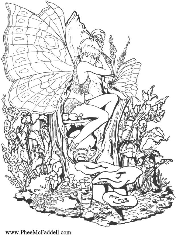 619x832 Coloring Pages Free Printable Fantasy Coloring Pages For Adults