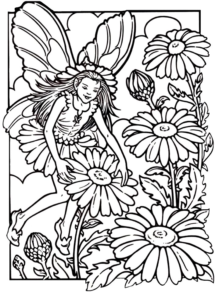 718x957 Fairy Coloring Pages For Adults