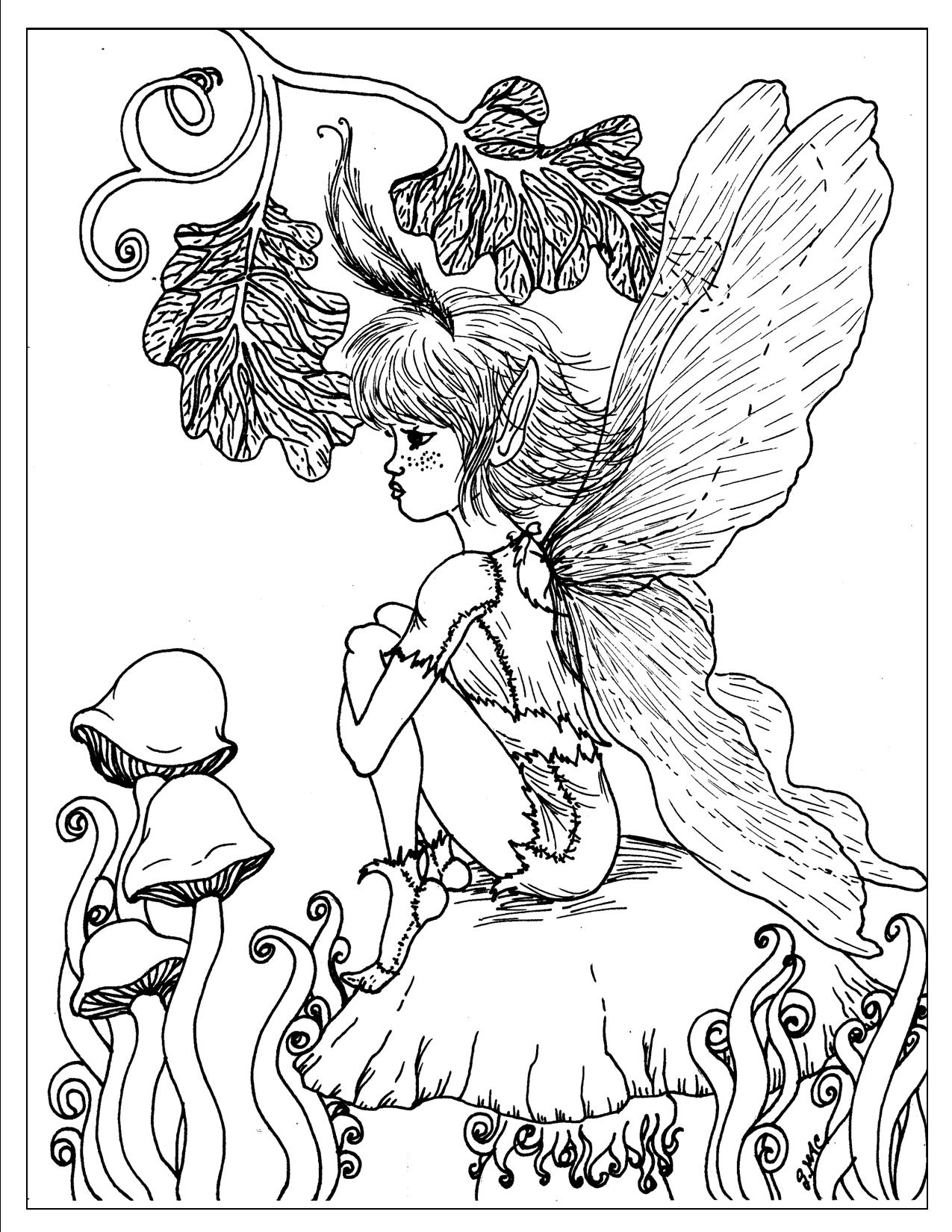 1275x1650 Printable Fantasy Coloring Pages For Adults To And Print For Free