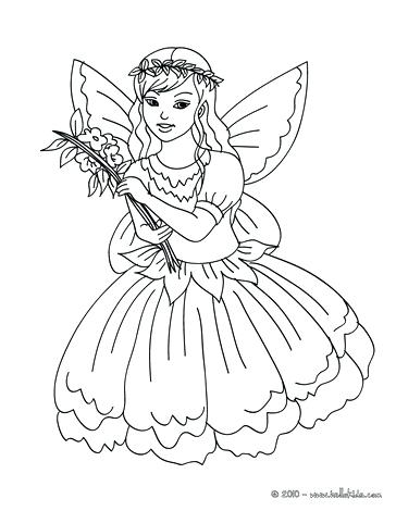 364x470 Fairy Coloring Page Fairy Leaf Dress Fairy Flower Dress Coloring