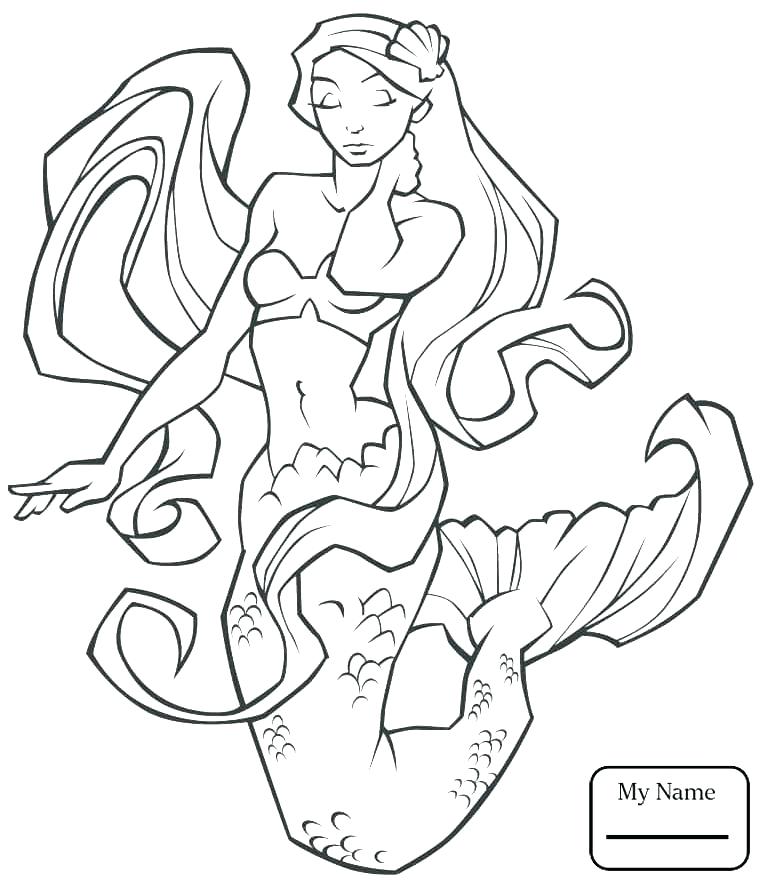 765x887 Cute Mermaid Coloring Pages