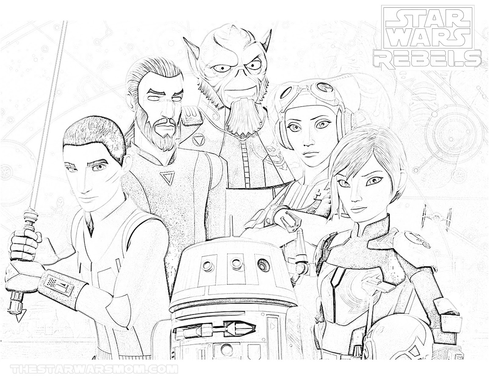 1600x1237 Star Wars Rebels Season Coloring Page