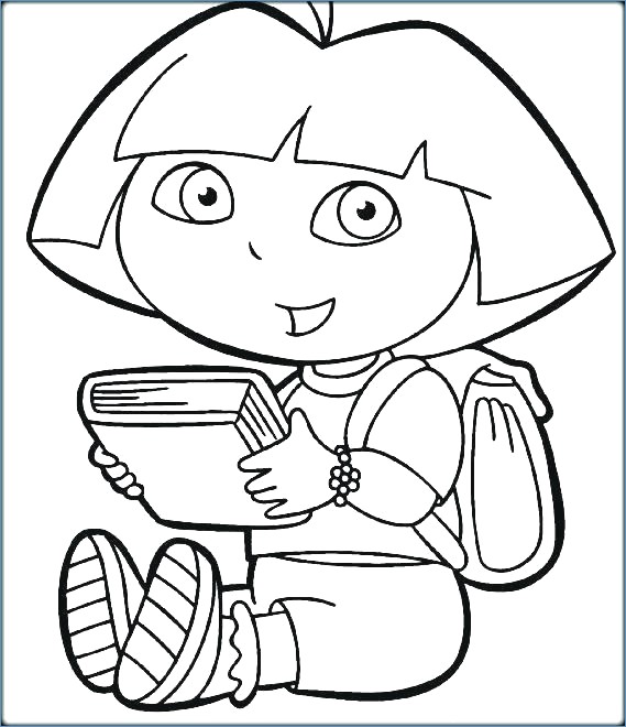 569x660 Circus Dora The Explorer Coloring Page