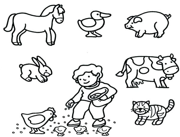 600x456 Printable Farm Animals Coloring Pages Animal Coloring Pages