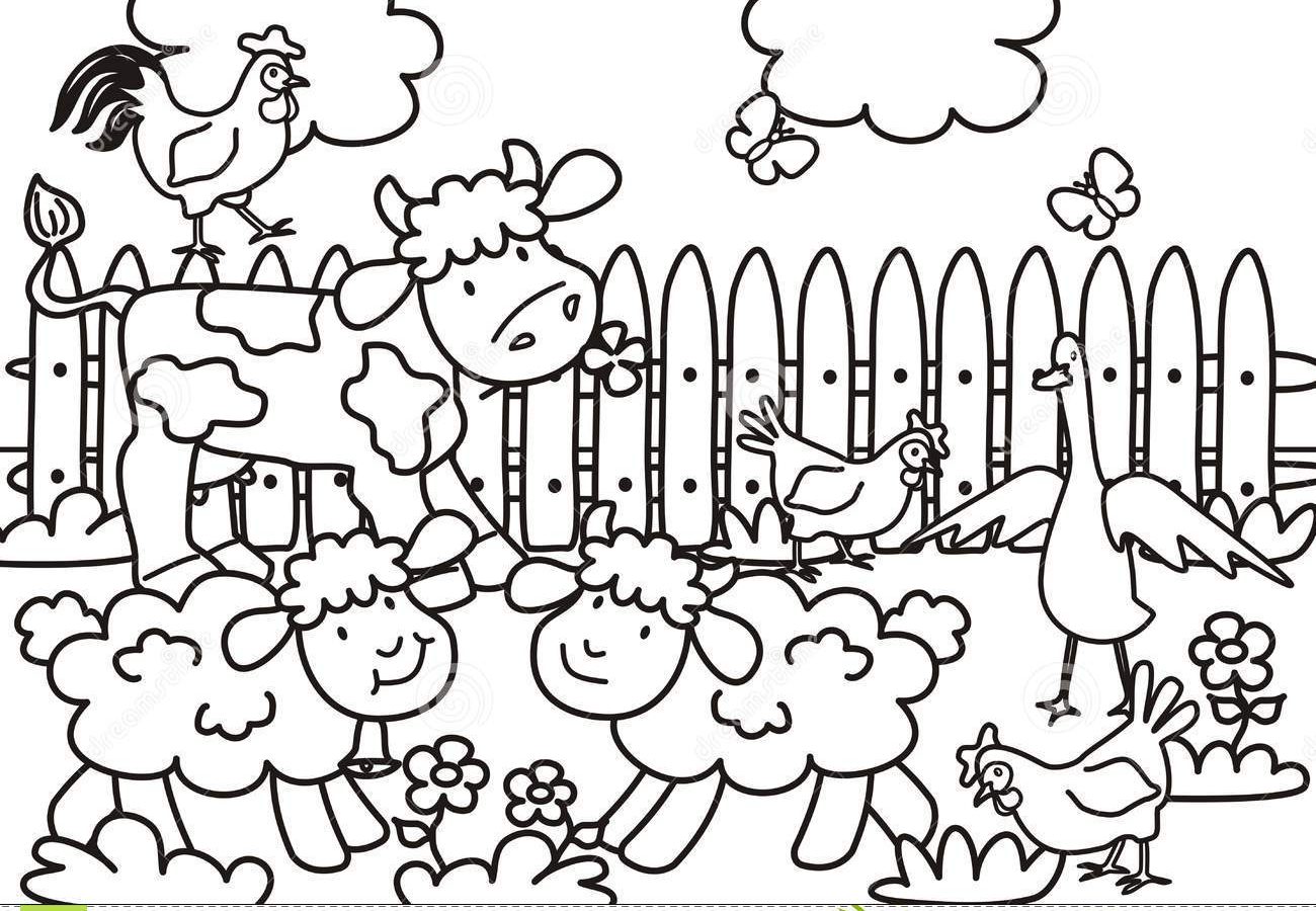 Free coloring pages for kids farm animals - Lasiflo
