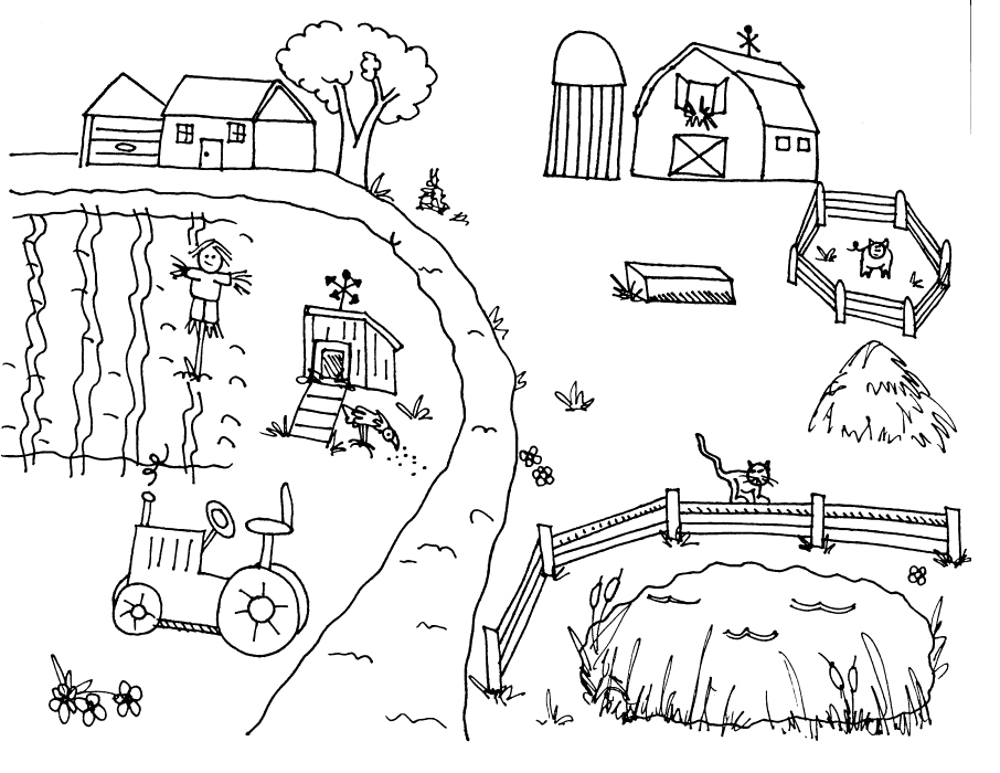 906x700 The Atmosphere At The Farm Coloring Pages Projects To Try