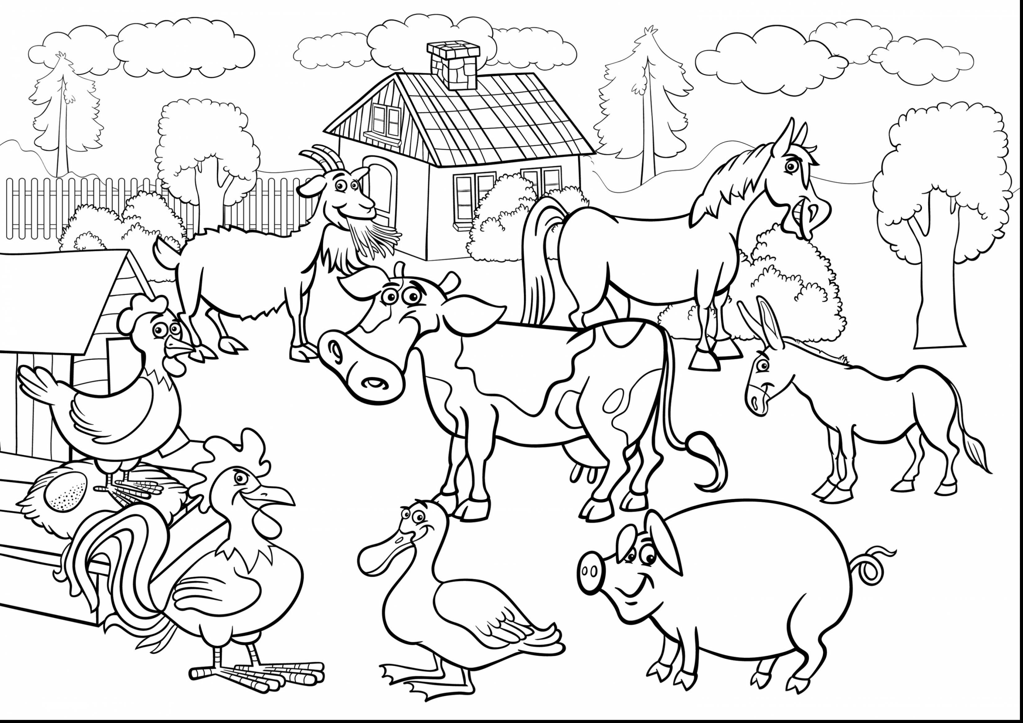 3300x2333 Farm Coloring Pages Astonishing Animal With Animals Ribsvigyapan