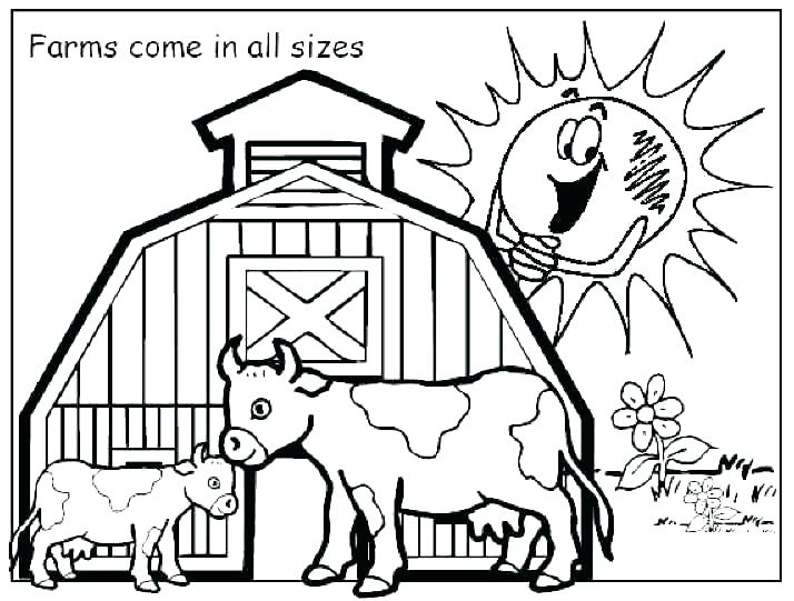 714x541 Coloring Page Farm Animals Coloring Pages Farm Animals Little Cute