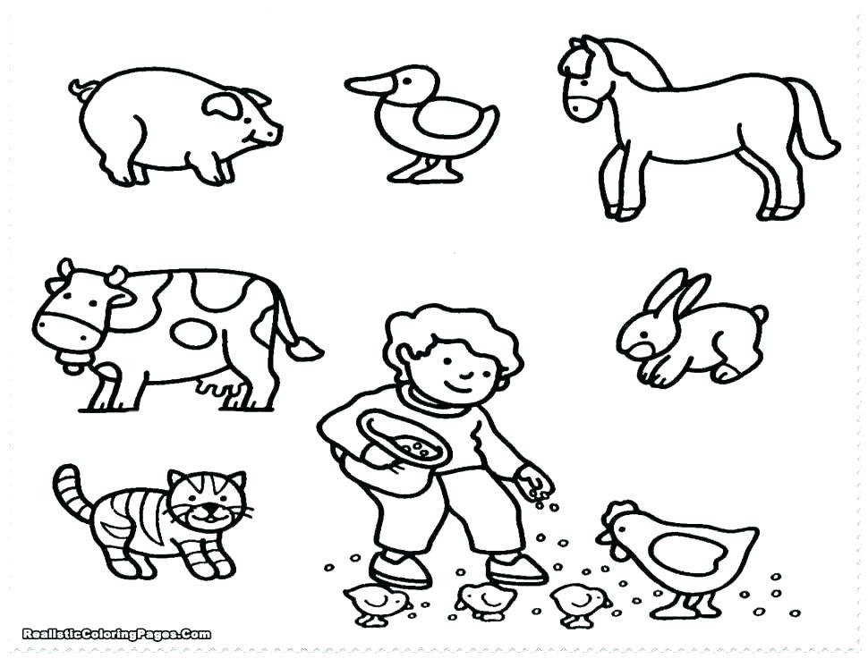 970x737 Coloring Pages For Kids Animals Farm Animal Colouring Masks Baby