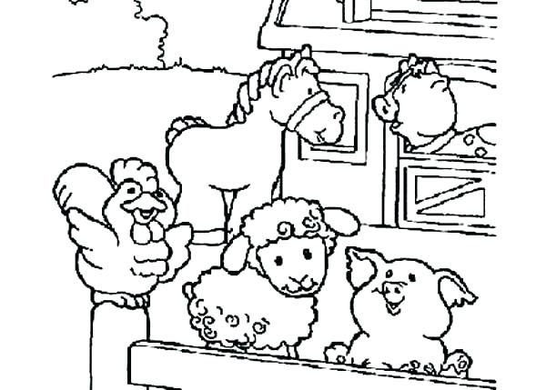 600x429 Coloring Pages Farm Barnyard Animals Coloring Pages Farm Coloring
