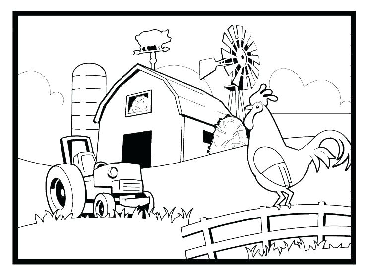 736x551 Farm Coloring Pages Free Free Coloring Pages For Kindergarten Farm