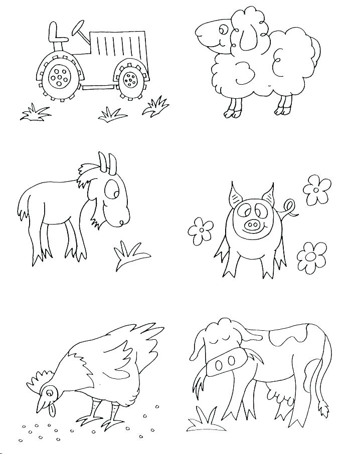 700x906 Printable Farm Scene Coloring Pages