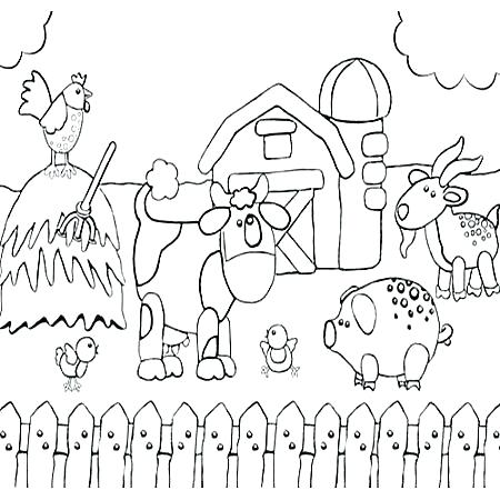 450x450 Farm Coloring Page Farm Coloring Pages For Preschool Animals Farm