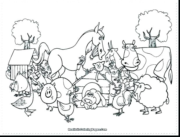 618x470 Farm Coloring Pages Free Baby Farm Animals Coloring Pages Free