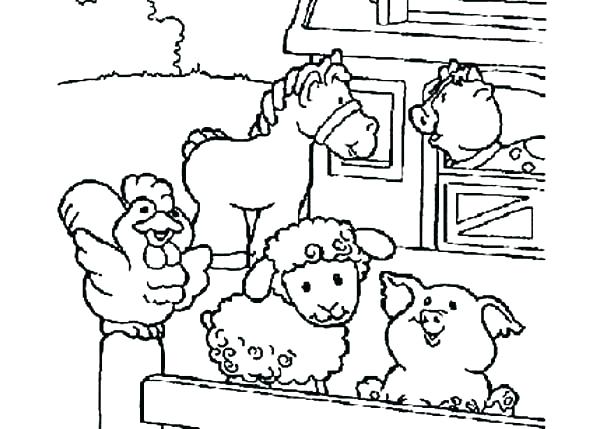 600x429 Farm Animal Colouring Pages Free Kids Coloring Farm Equipment