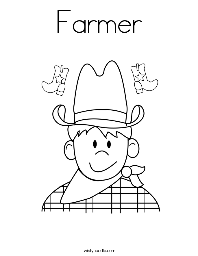 685x886 Farmer Coloring Page
