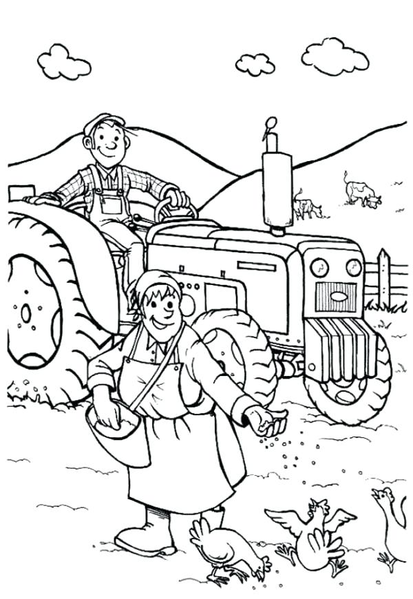 600x870 Farmer Coloring Page Free Farm Coloring Pages Get This Sheets