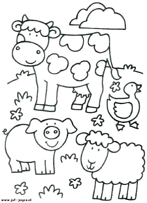 510x704 Coloring Pages Of A Farm Farm Animals Coloring Page Farm Animal