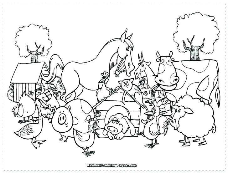 728x553 Barnyard Coloring Pages Coloring Pages Of A Farm Farm House