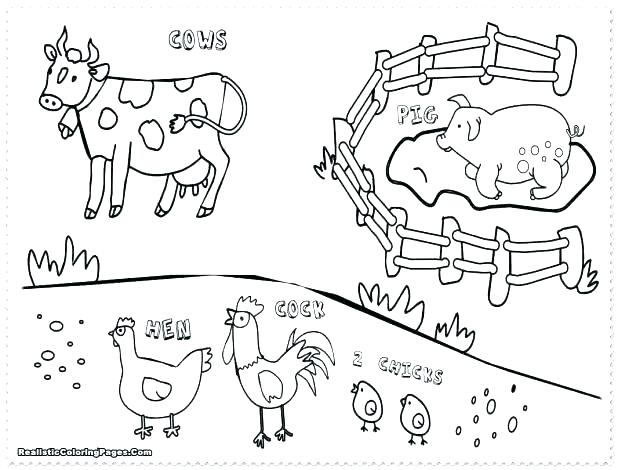 618x470 Farm Coloring Sheet S Farm Animal Scene Coloring Pages