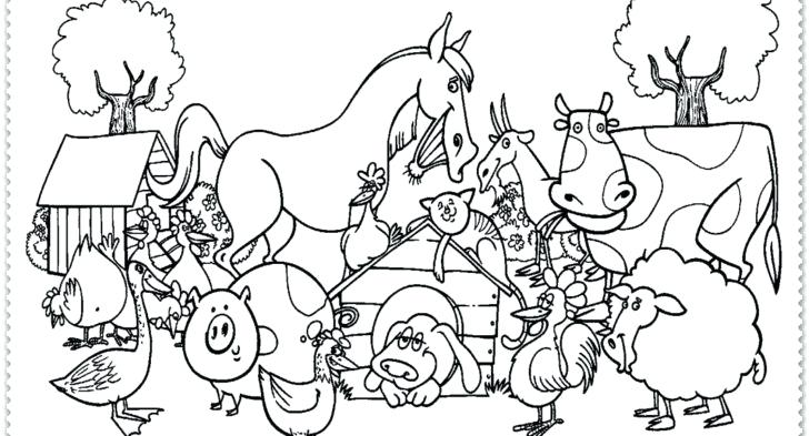 728x393 Barn Scene Coloring Page Printable Farm Pages Pictures To Color