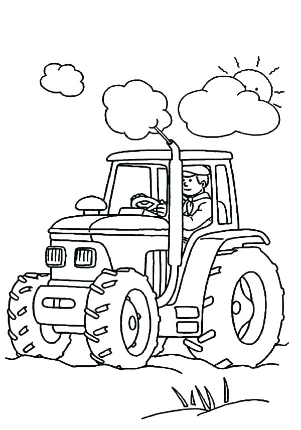 600x857 Tractor Coloring Pages Printable Tractor Coloring Pages Farm
