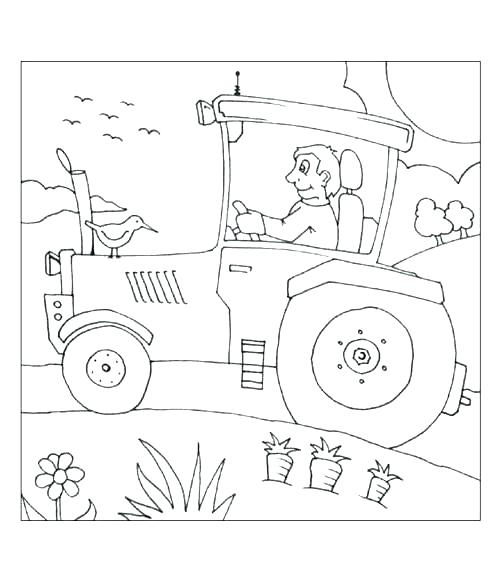 500x572 Farm Tractor Coloring Pages