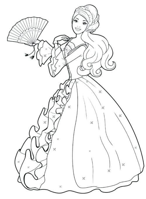 500x680 Barbie Fashion Coloring Pages Trend Barbie Coloring Pages In Line