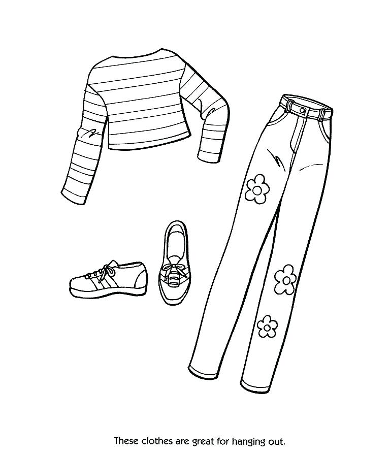 768x900 Clothing Coloring Page Barbie Fashion Clothes Coloring Page Spa