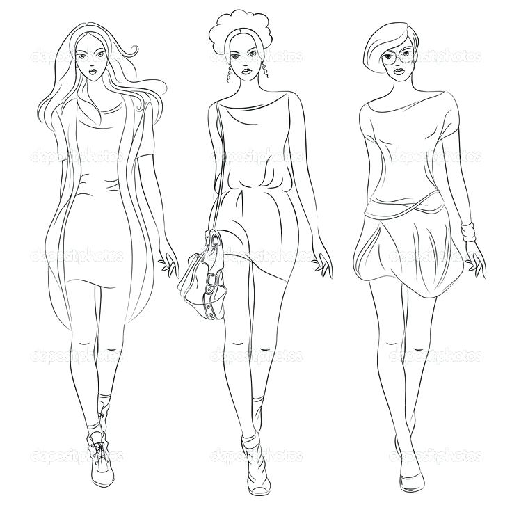 736x736 Coloring Pages Fashion Fashion Model Coloring Pages Shining